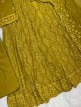 1464 Pakistani Party Wear - Mustard Yellow