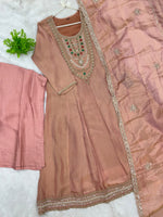 1463 Pakistani Party Wear - Peach Pink