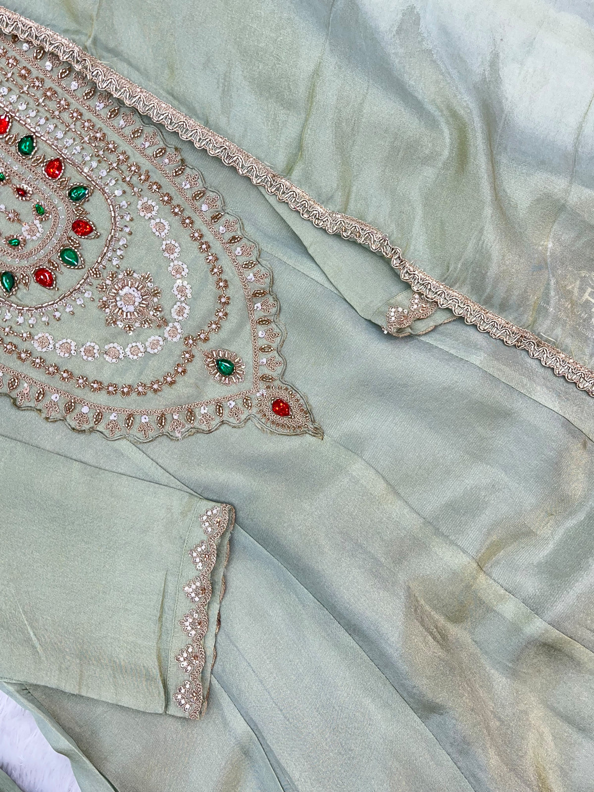 1463 Pakistani Party Wear - Pista Green