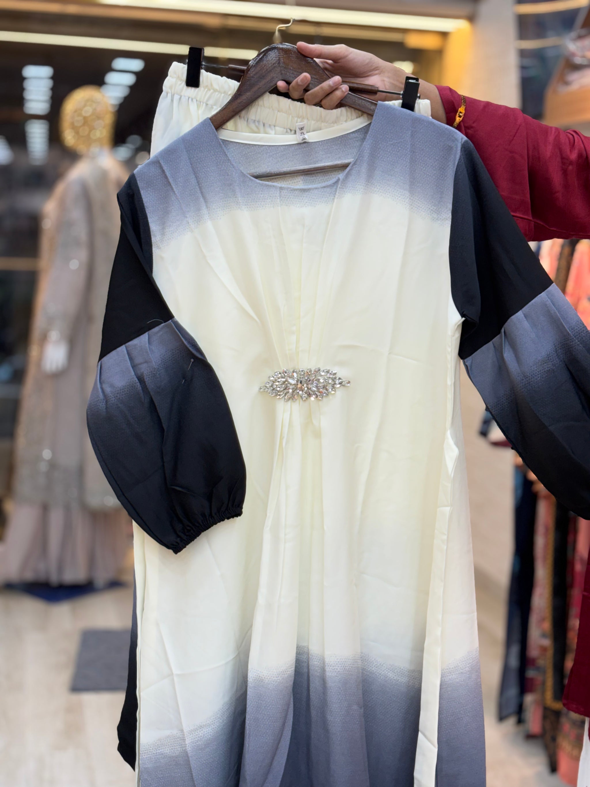 236 korean ombre cord sets - grey black