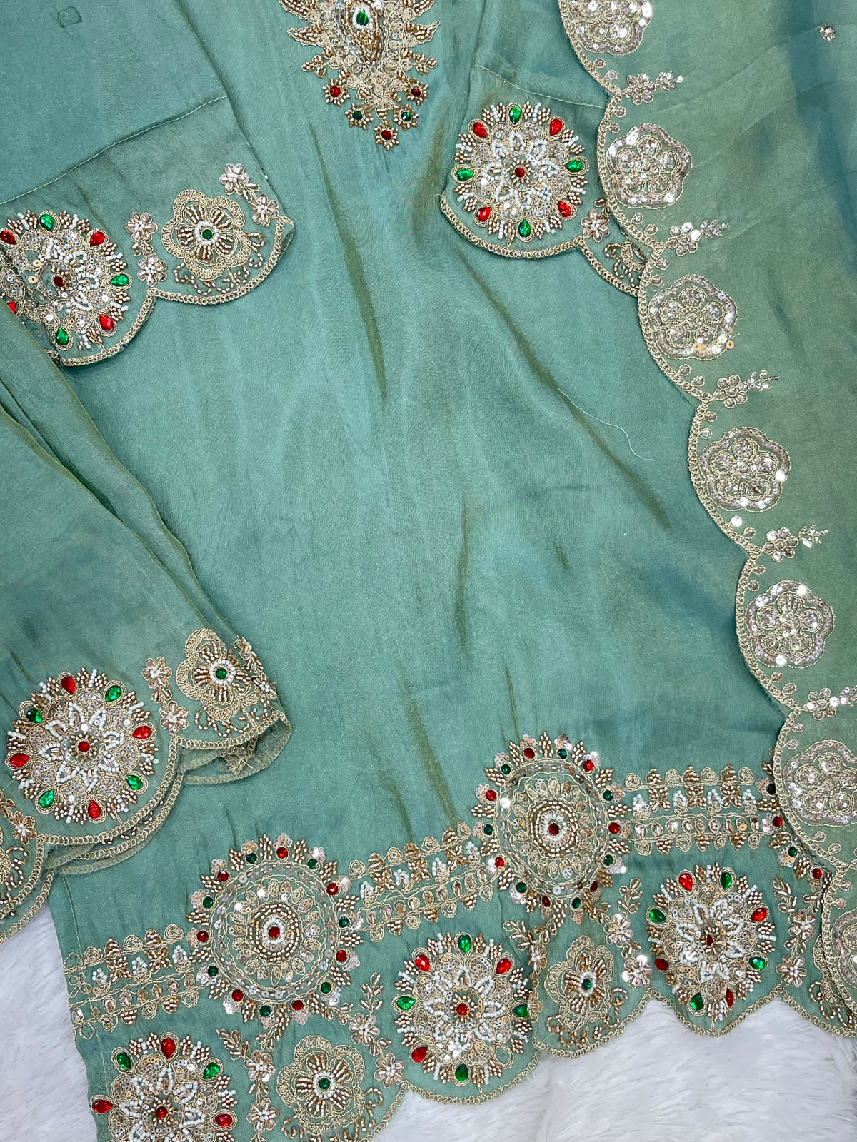 1476 Pakistani Party Wear - Mint Green