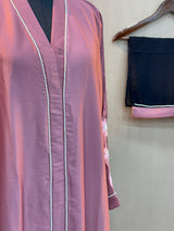 042 Pink Flower Straight burkha
