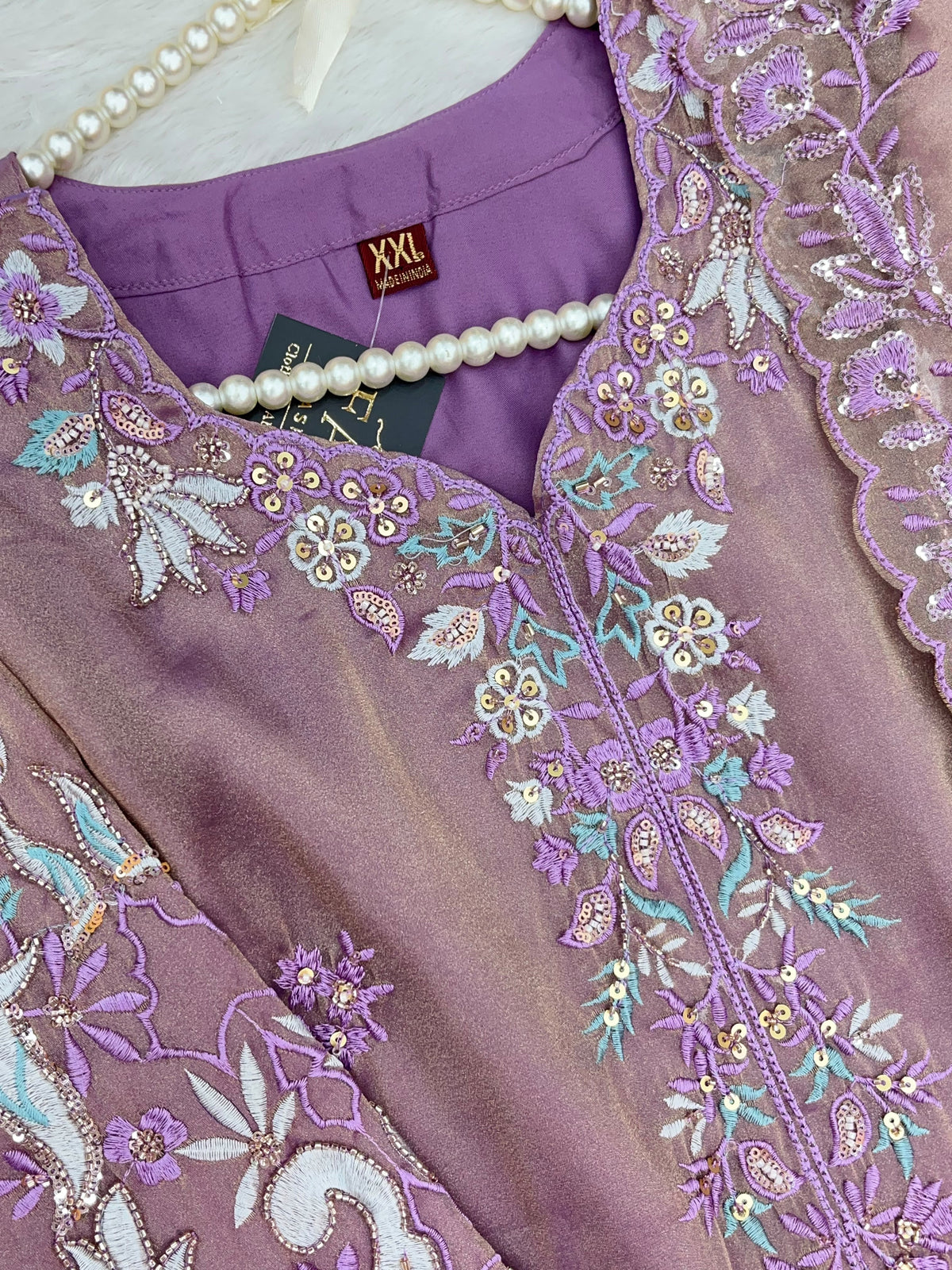 1477 Pakistani Party Wear - Mauve
