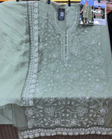 1469 Pakistani Unstitched Party Wear - Mint Green