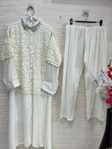 1496 Korean Crochet Coordset - Ivory