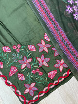 1526 Pakistani Heavy Lawn - Bottle Green