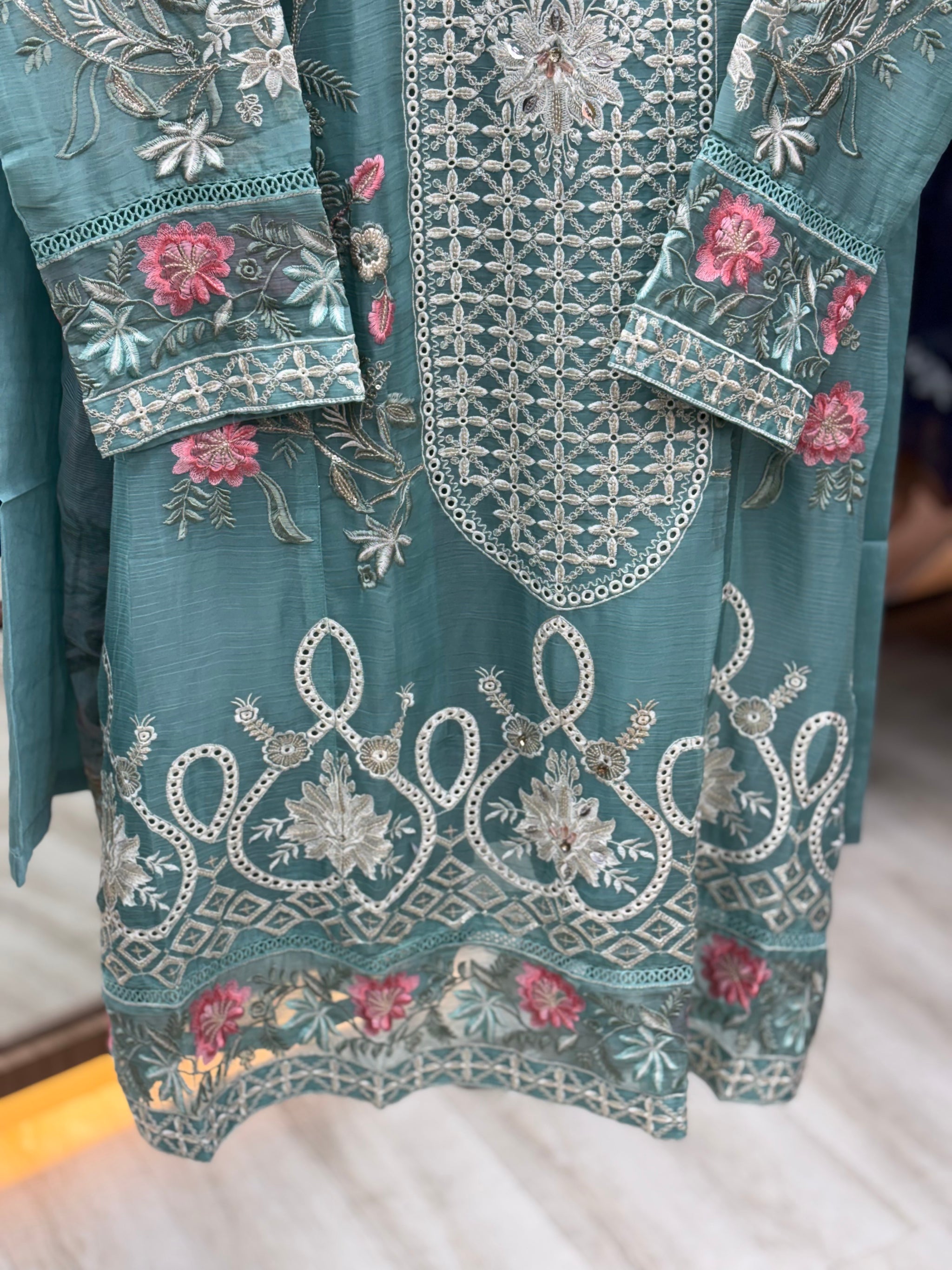 268 party wear - Sky blue