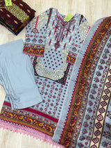 250 embroidered cotton suit
