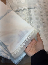 254 Pearl Elegance Chiffon Suit - white