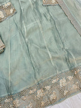 1527 Pakistani Anarkali Gown - Mint Green