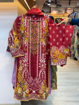 221 embroidered cotton suit