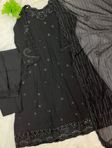 1475 Pakistani Party Wear -  Black