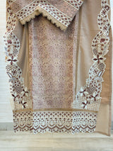 208 Cutwork Partywear suit - beige