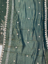 1525 Pakistani Heavy Partywear - Mehendi Green