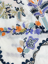 1526 Pakistani Heavy Lawn - White Floral