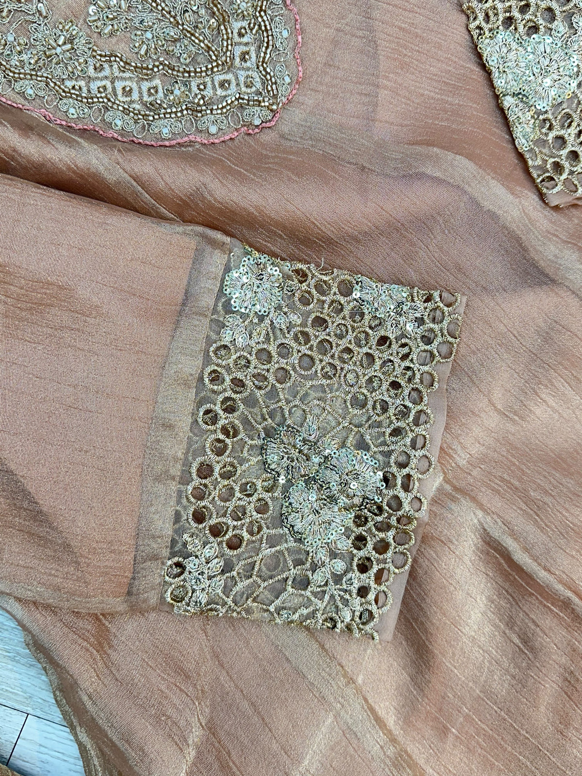 1527 Pakistani Anarkali Gown - Cinnamon Brown
