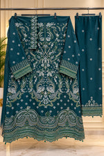 1782 Pakistani Unstitched Party Wear - Teal Green