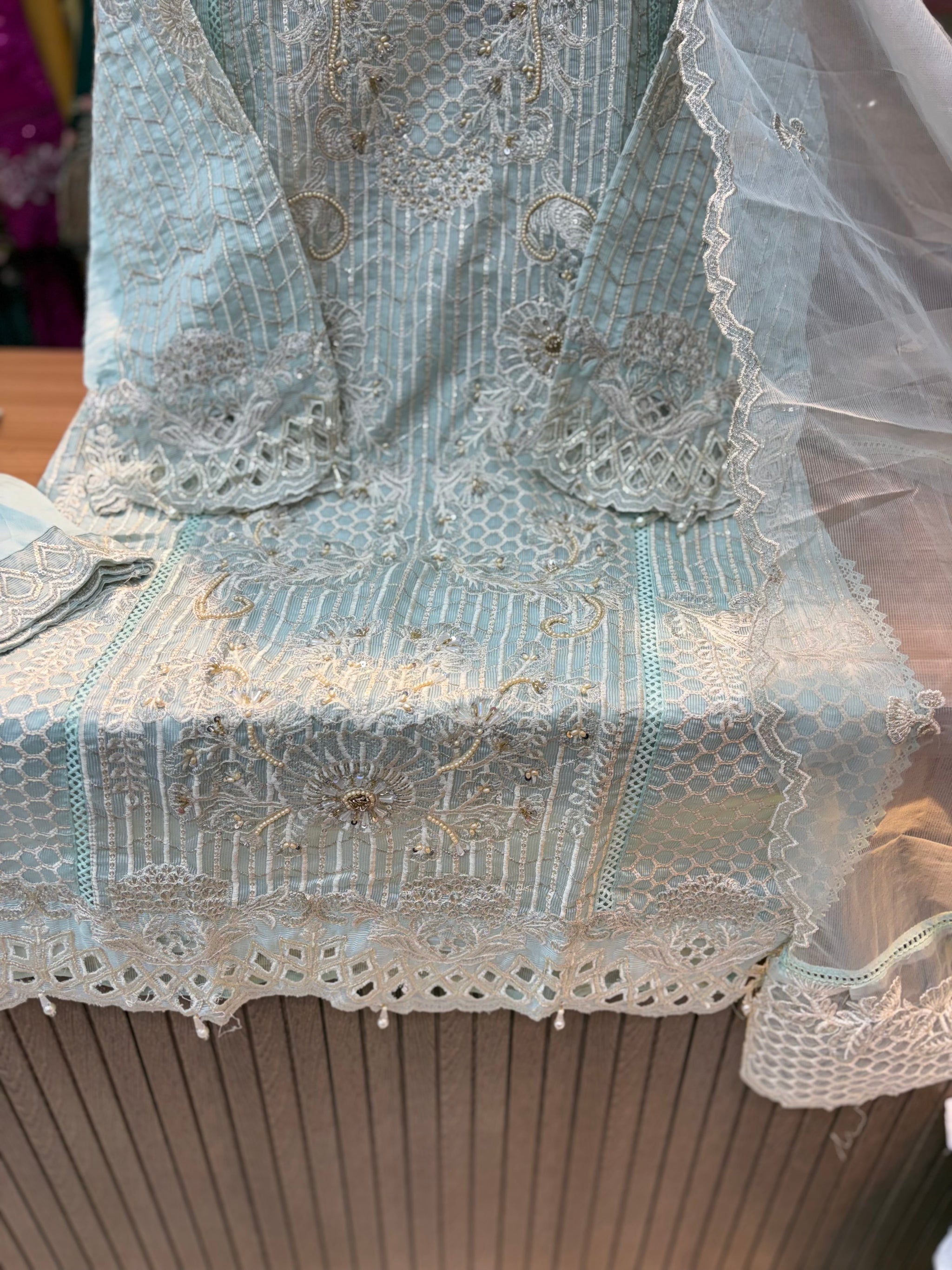 269  Mushk party wear - Blue