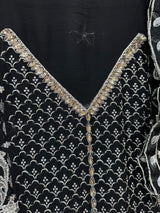 1467 Pakistani Unstitched Party Wear - Black