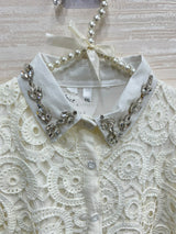 1496 Korean Crochet Coordset - Ivory