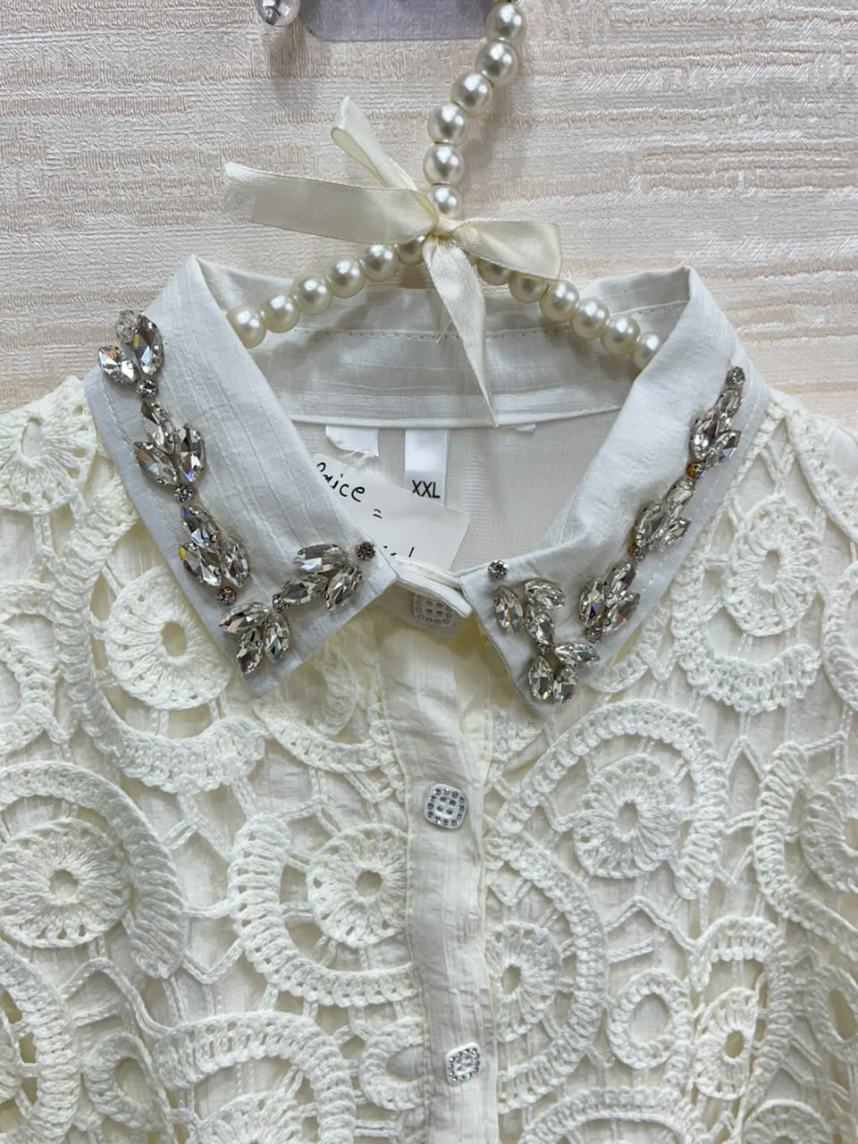 1496 Korean Crochet Coordset - Ivory