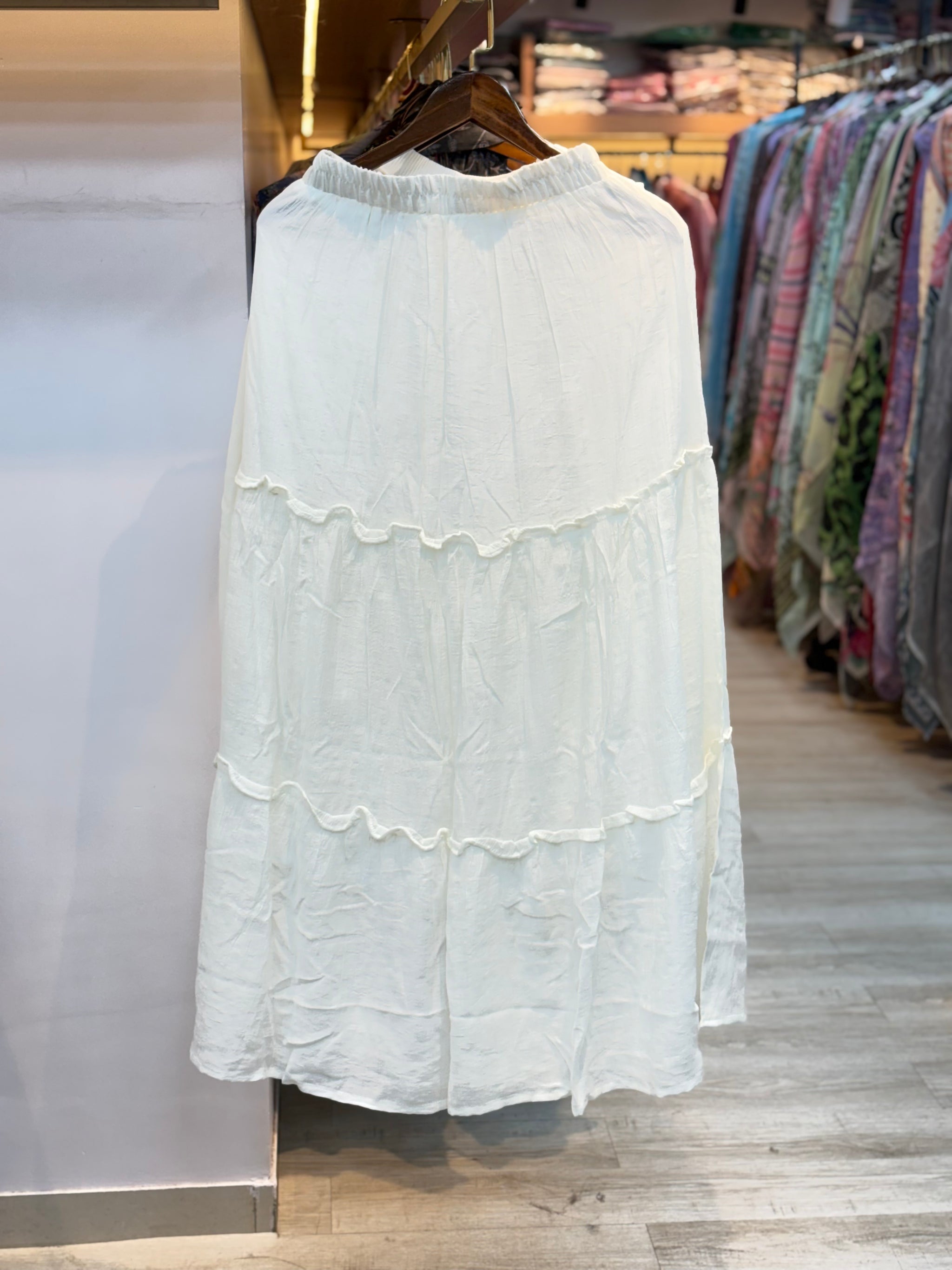 068 korean 3pc skirt cord set white