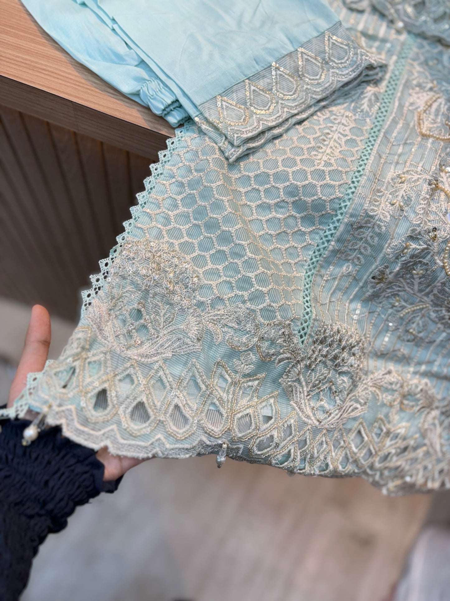 269  Mushk party wear - Blue