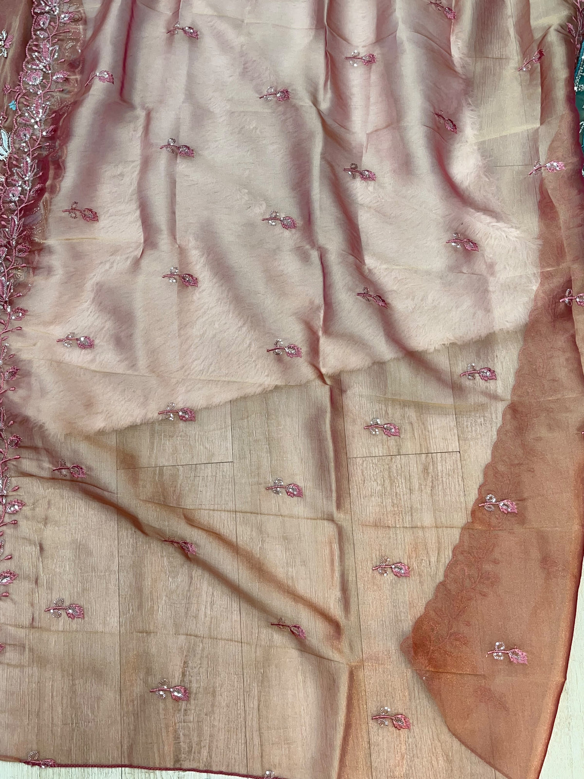 1477 Pakistani Party Wear - Copper Brown