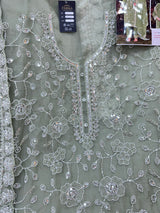 1469 Pakistani Unstitched Party Wear - Mint Green
