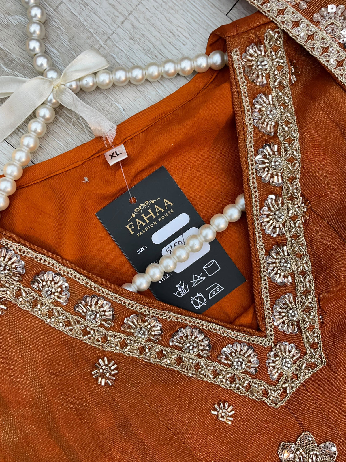 1525 Pakistani Heavy Partywear - Rusty Orange