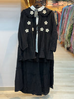 068 korean 3pc skirt cord set black