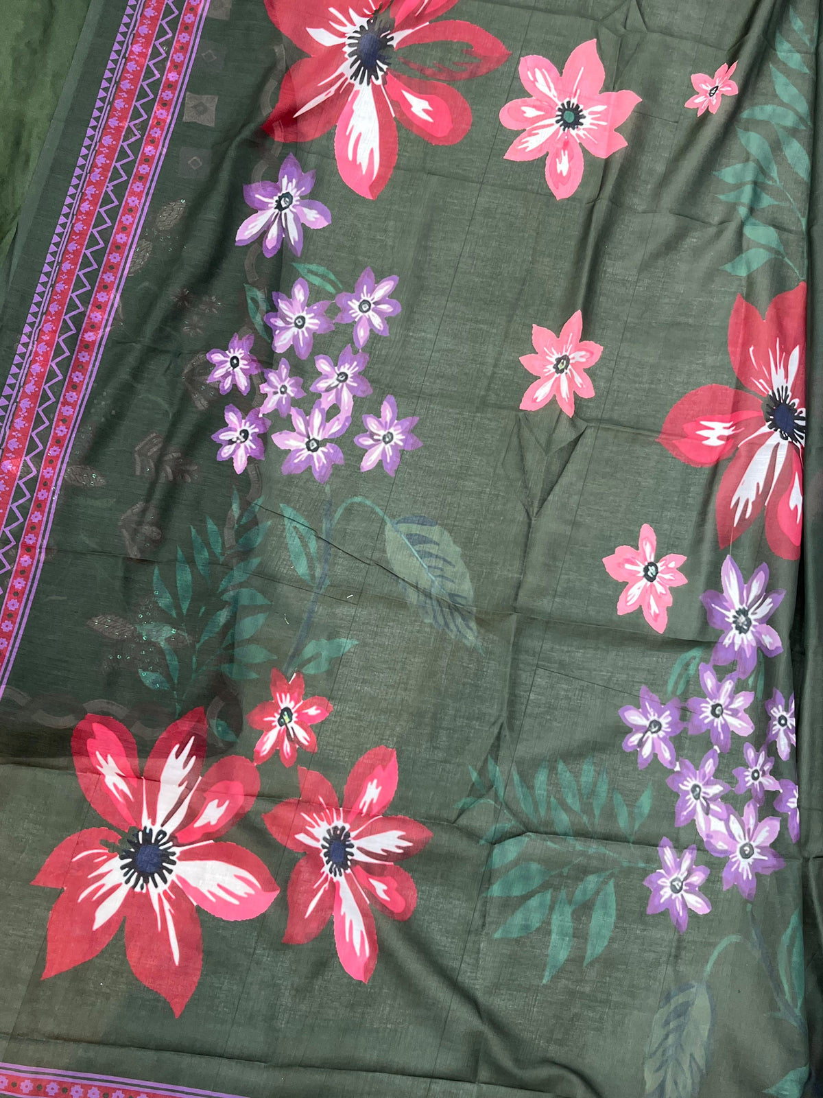 1526 Pakistani Heavy Lawn - Bottle Green