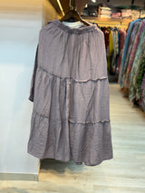 068 korean 3pc skirt cord set light purple