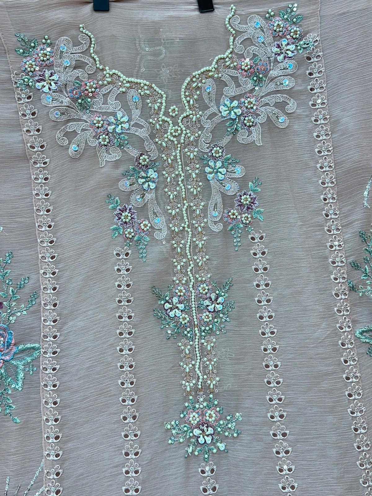 1483 Pakistani Unstitched Party Wear - Nude Peach