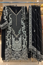 1467 Pakistani Unstitched Party Wear - Black