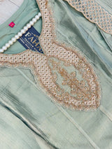 1527 Pakistani Anarkali Gown - Mint Green