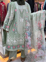 268  party wear - Pista Green