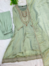 1463 Pakistani Party Wear - Pista Green