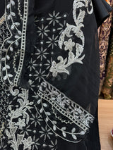 1467 Pakistani Unstitched Party Wear - Black