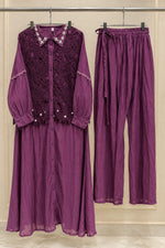 1495 Korean Crochet Coordset - Plum Purple