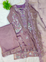 1477 Pakistani Party Wear - Mauve