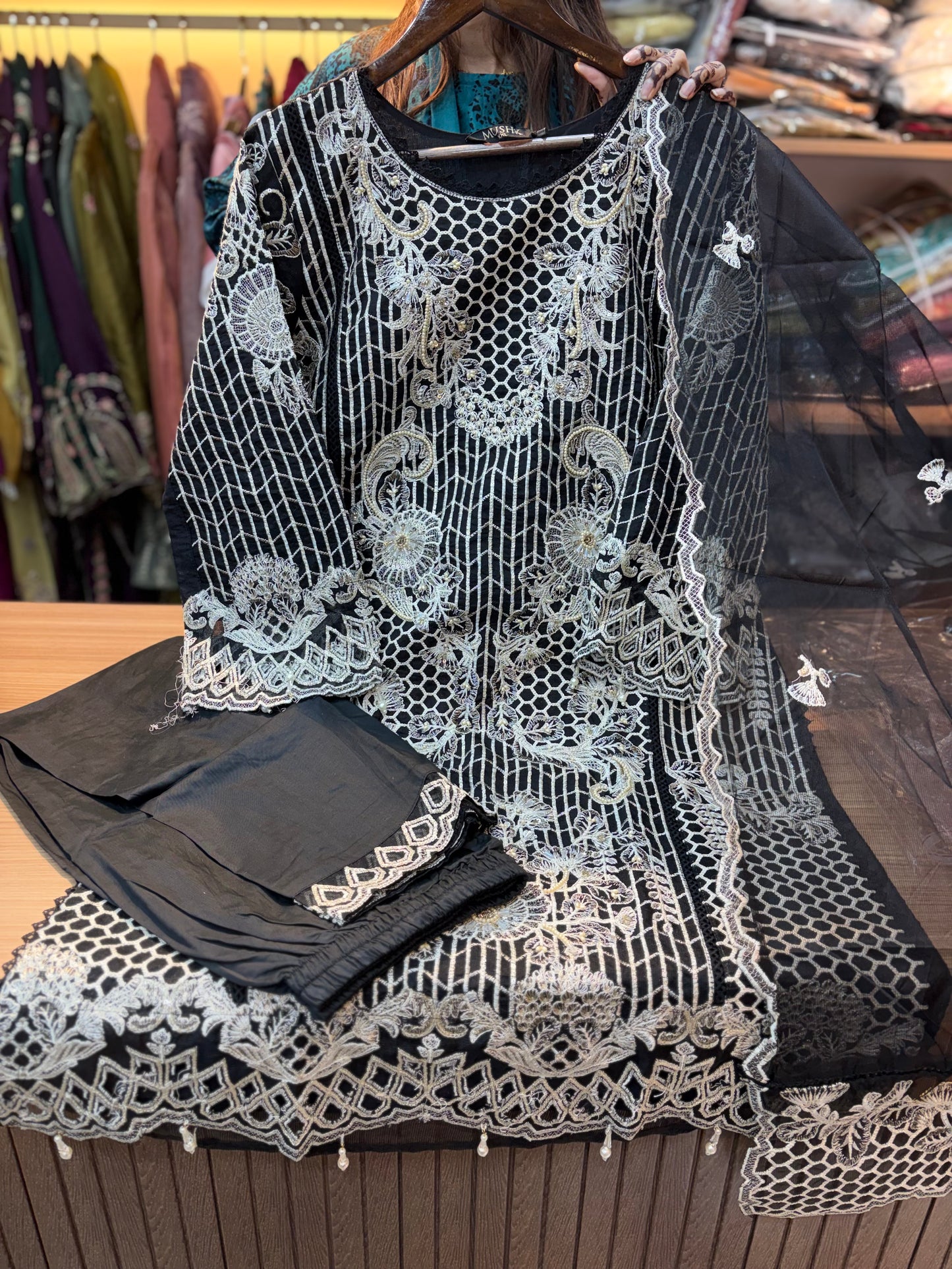 269  Mushk party wear - Black