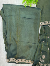 1525 Pakistani Heavy Partywear - Mehendi Green