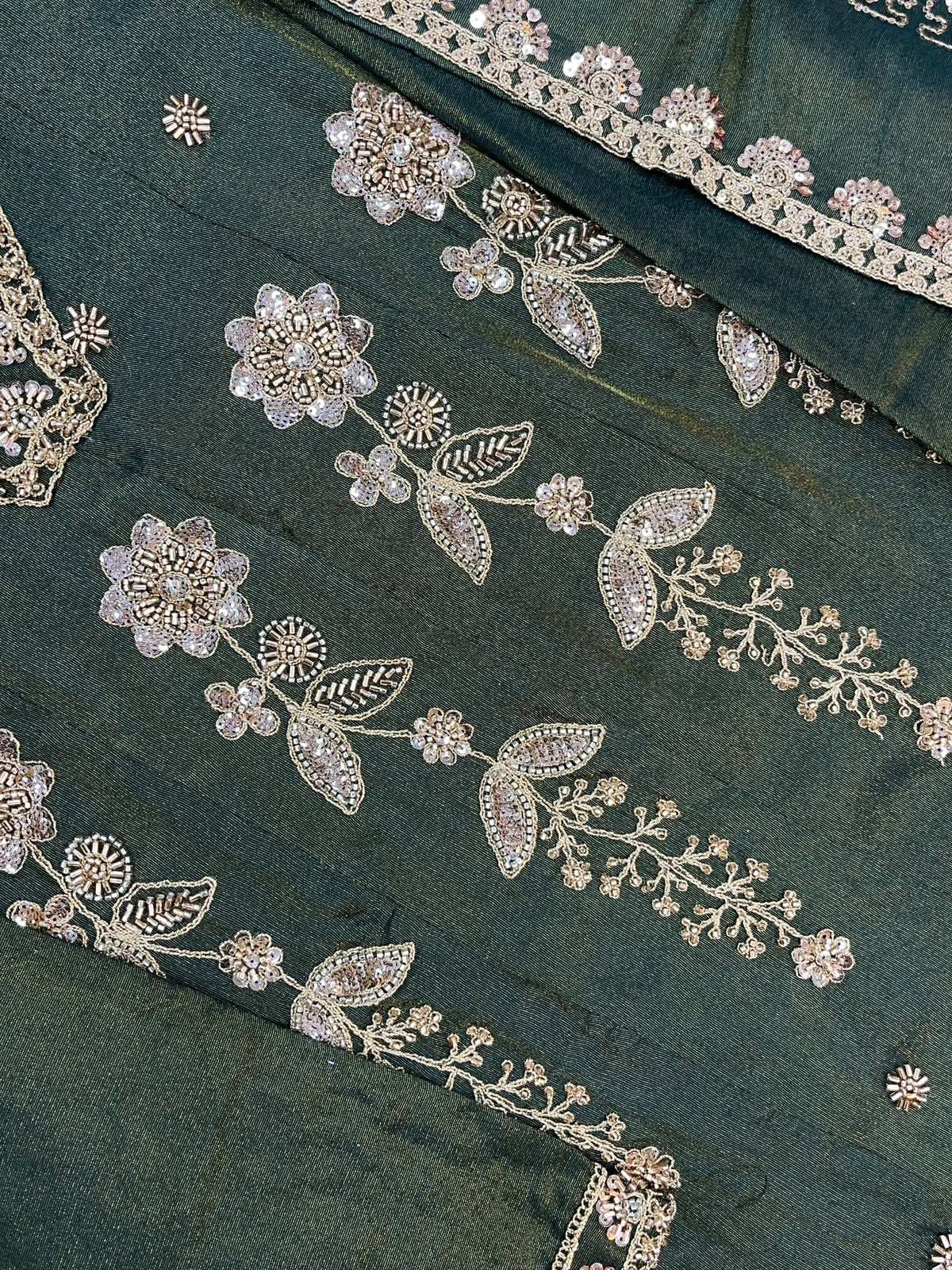 1525 Pakistani Heavy Partywear - Mehendi Green