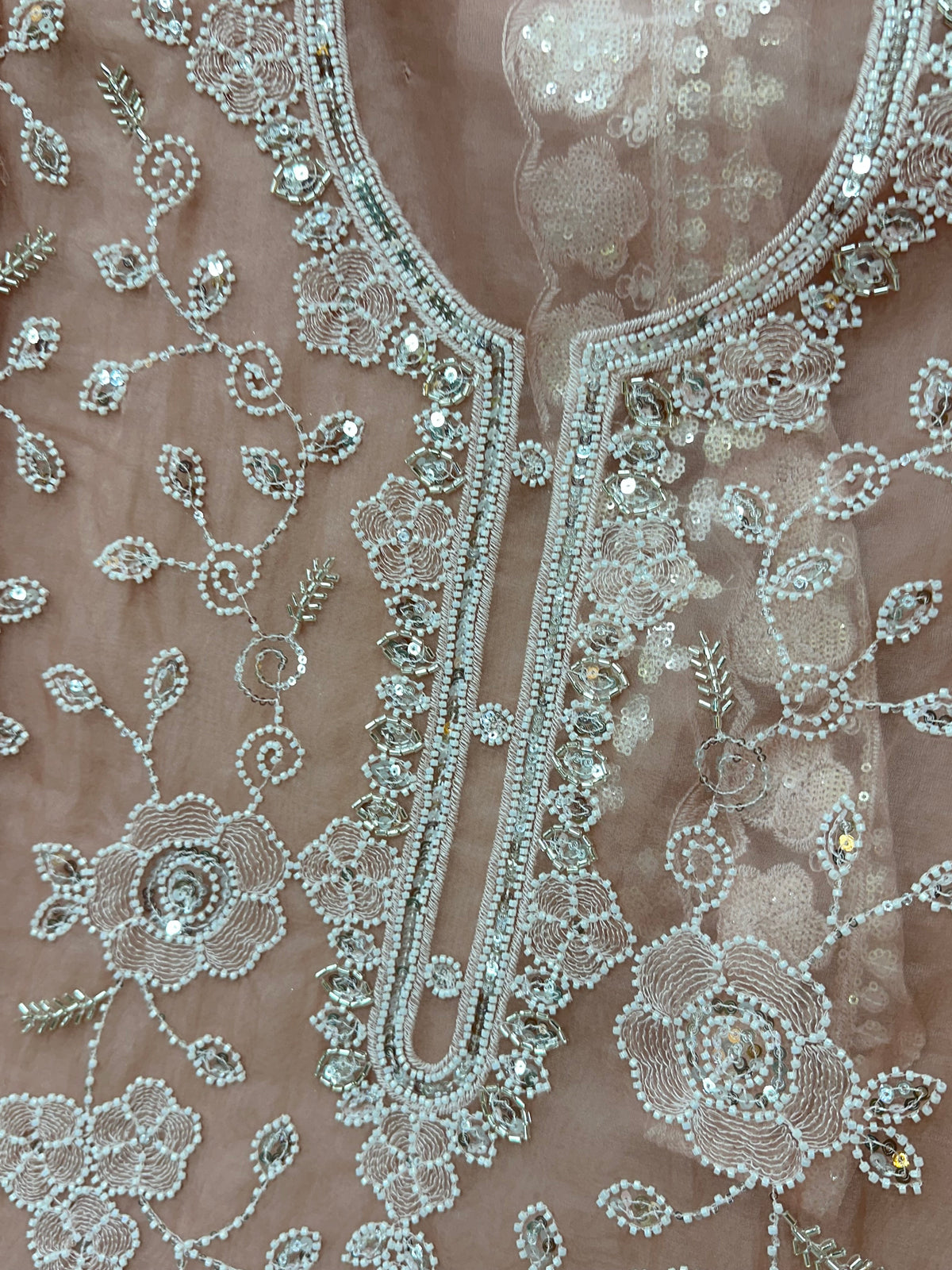 1469 Pakistani Unstitched Party Wear - Nude Peach