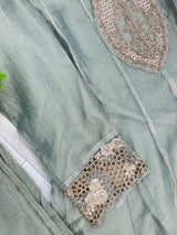 1527 Pakistani Anarkali Gown - Mint Green