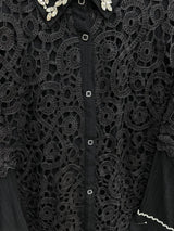 1496 Korean Crochet Coordset - Black
