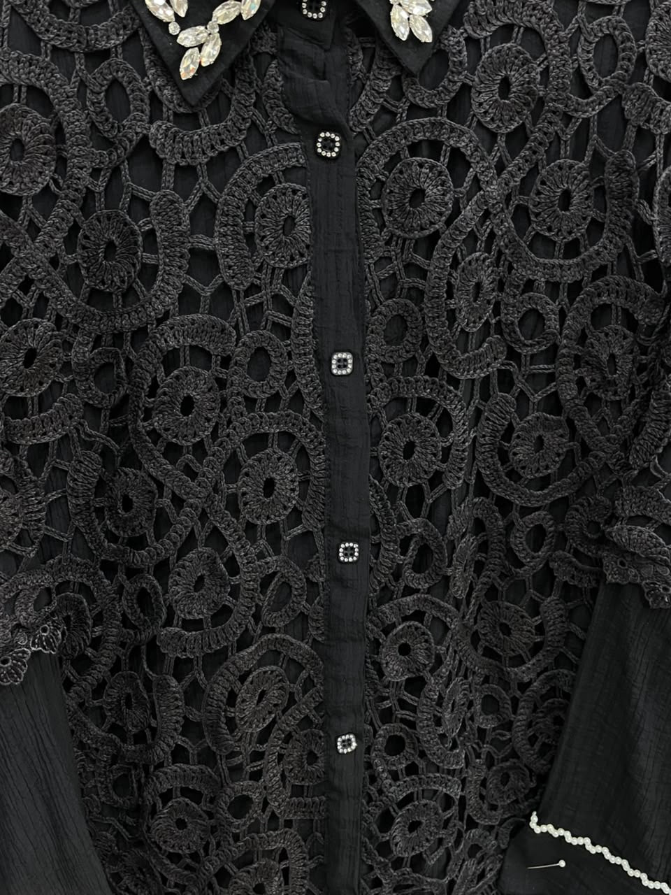 1496 Korean Crochet Coordset - Black