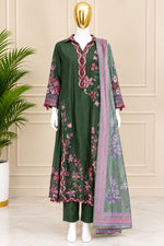 1526 Pakistani Heavy Lawn - Bottle Green