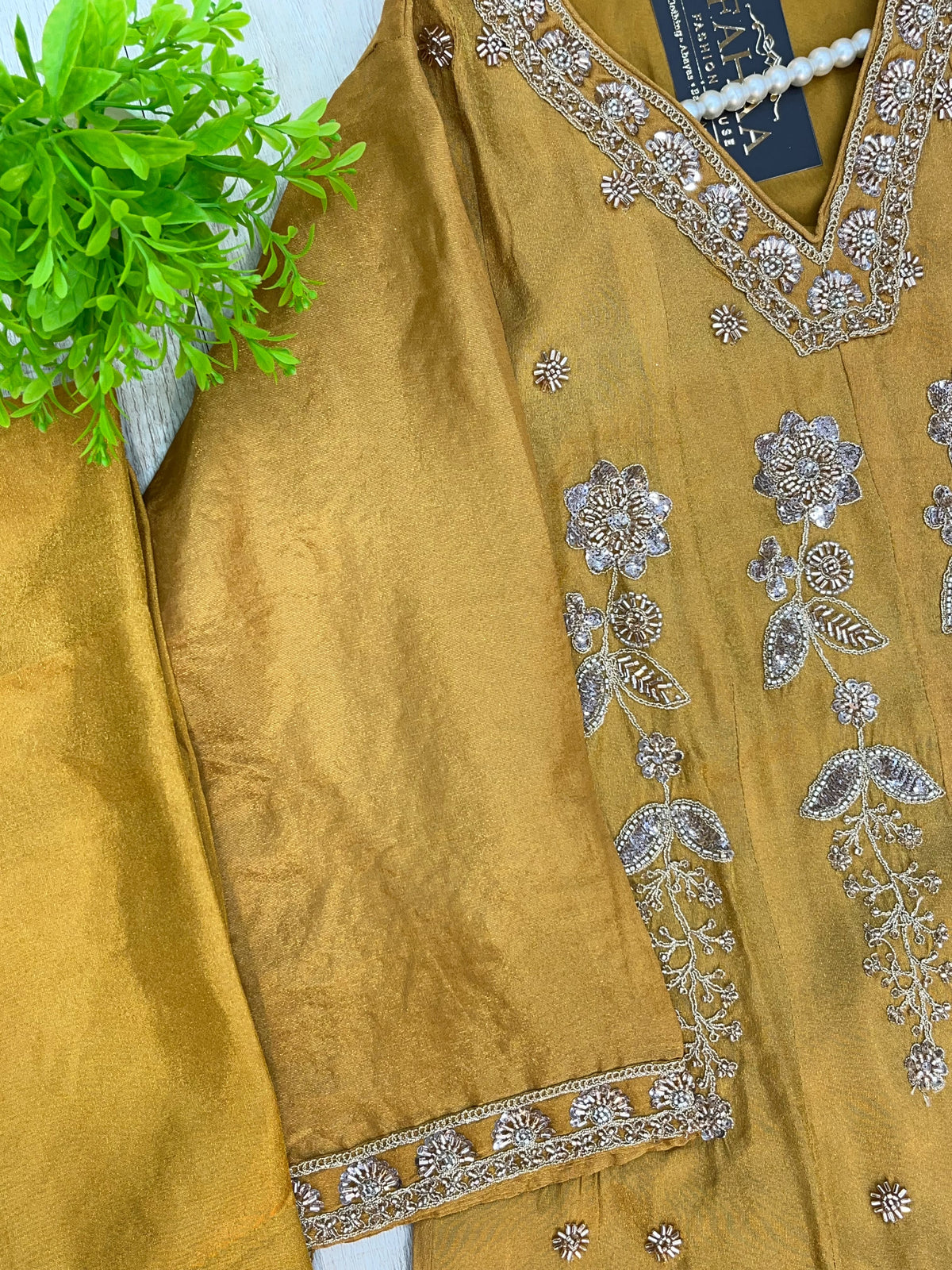 1525 Pakistani Heavy Partywear - Mustard